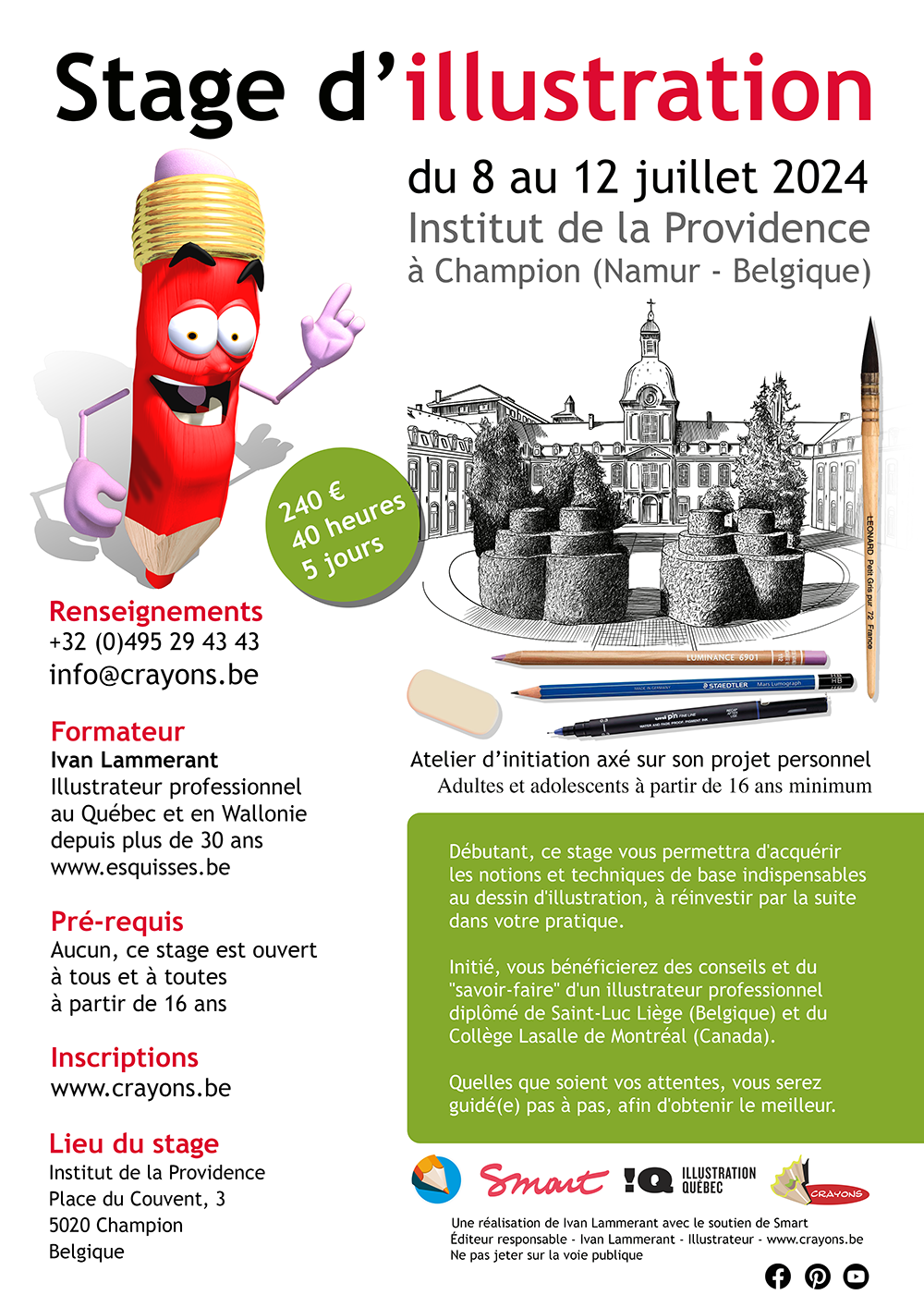 Stage illustration jeunesse / Stage illustration narrative à Namur Belgique